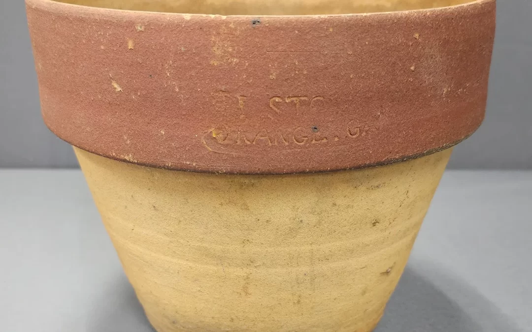 Scarce Signed EL Stork Flower Pot