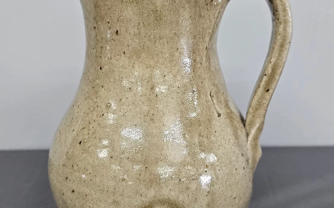 Significant 1820s Edgefield South Carolina Marked “I” Pottersville 1/2gal Pitcher