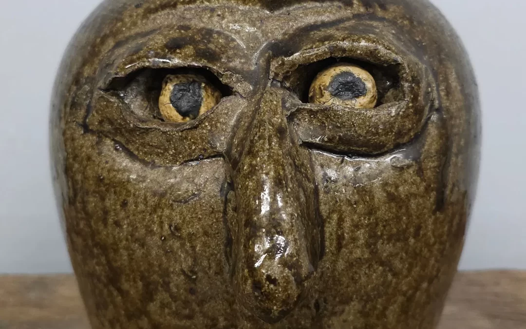 Significant Early Period Lanier Meaders Face Jug