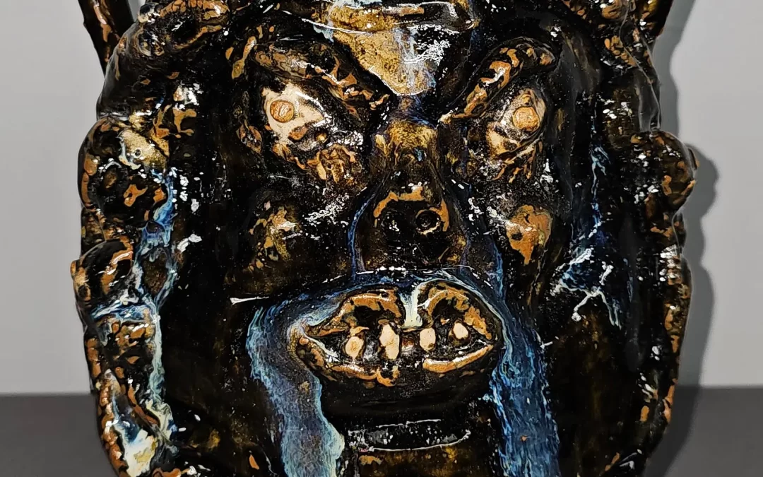 Significant Marie Rogers Medusa Face Jug