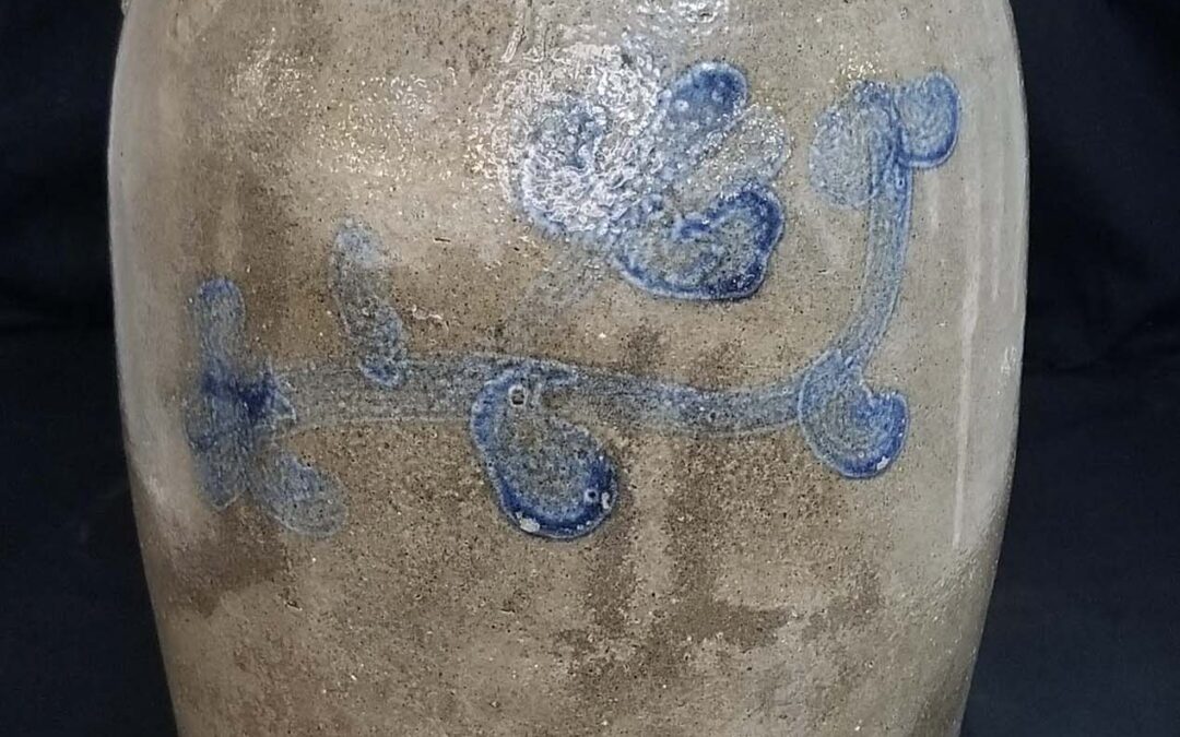 BS Salter Cobalt Decorated Jar