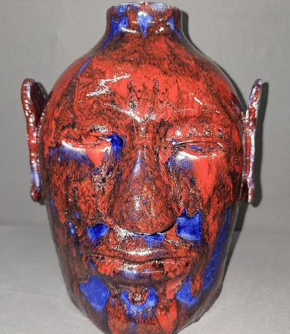 Scarce Edwin “Nub” Meaders Scarface Face Jug #3