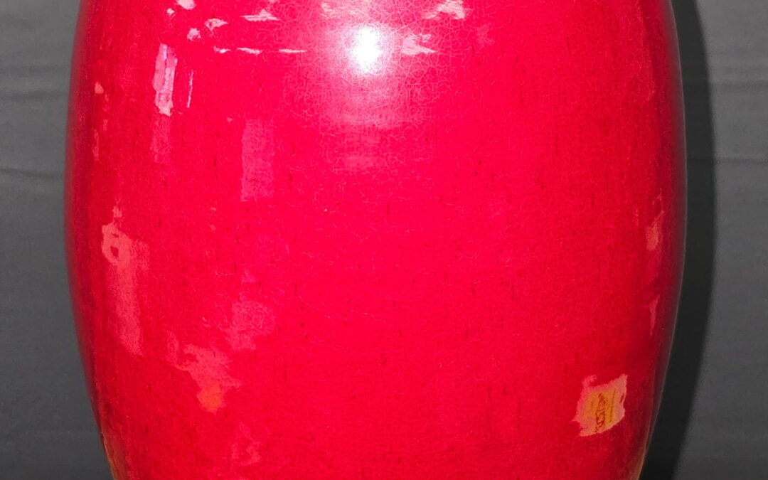 1997 Ben Owen III NC Red Glazed Vase