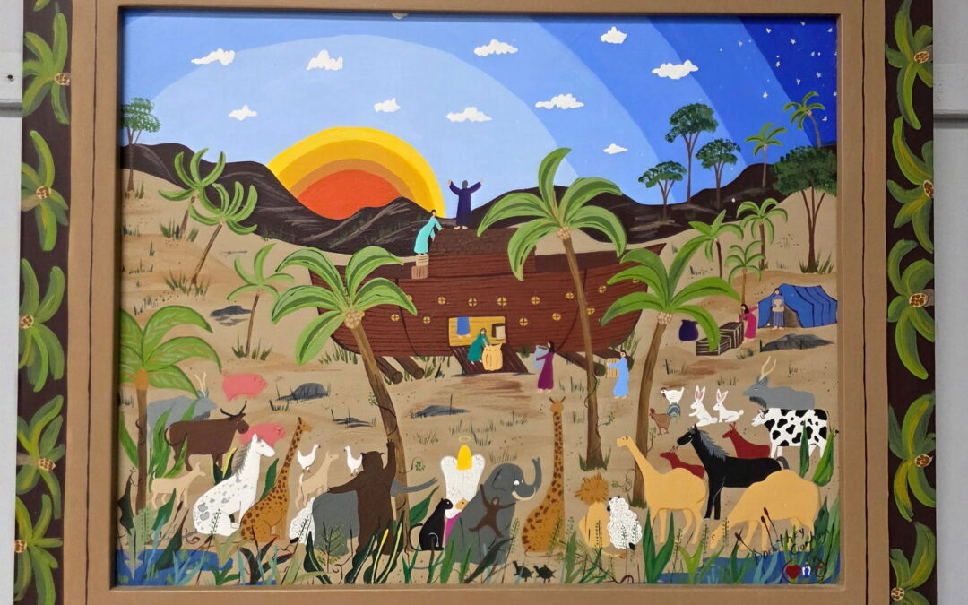 Dorothy Gorham Noah’s Ark Folk Art Painting